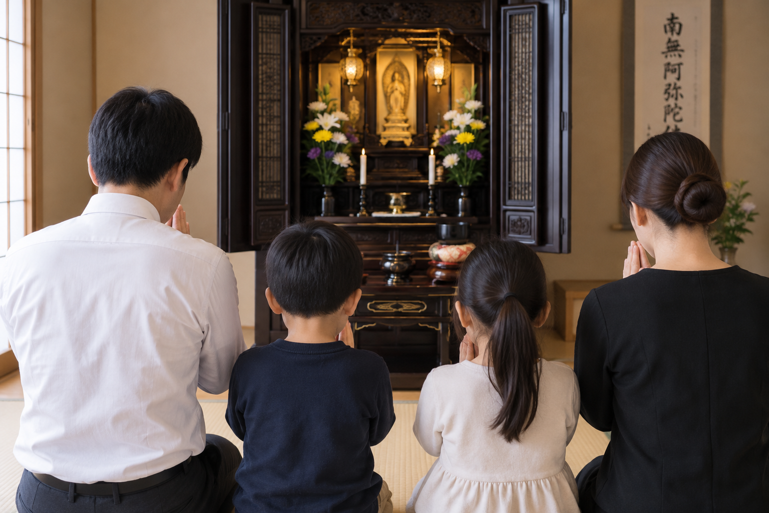 自宅でお経を唱える